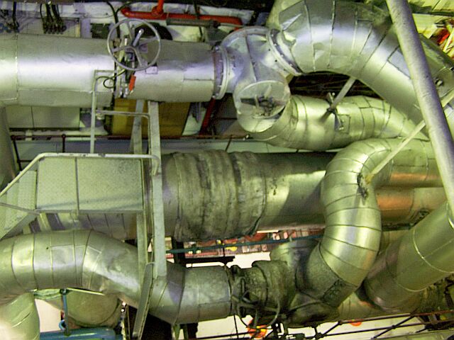 Engine room exhaust ducts