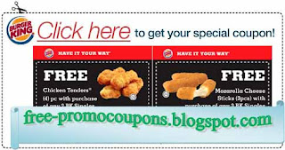 Free Printable Burger King Coupons