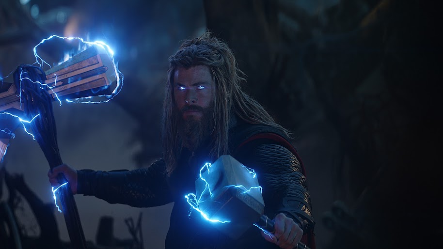 Avengers Endgame Thor Stormbreaker Mjolnir Lightning 8k Wallpaper