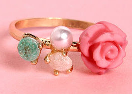 Rose and Aahs Pink Rose Ring