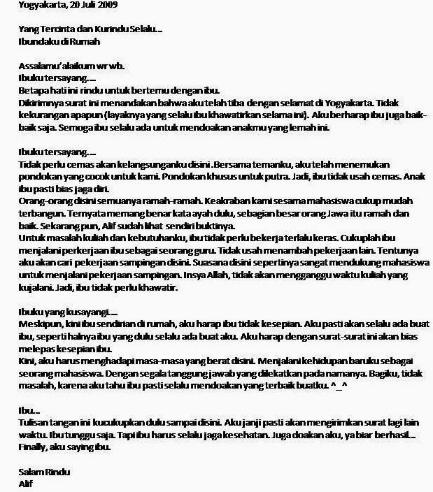 8+ Contoh Surat Pribadi Untuk Orang Tua - ContohSuratmu.com