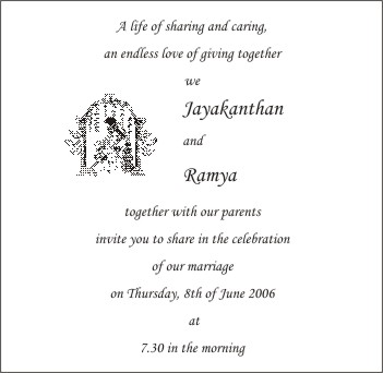 Wedding card wordings