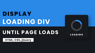 Display Loading Icon Until The Page Loads Completely - Responsive Blogger Template