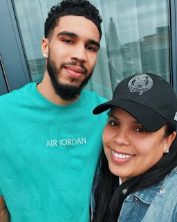 Jayson Tatum clicking a selfie with his mother Brandy Cole