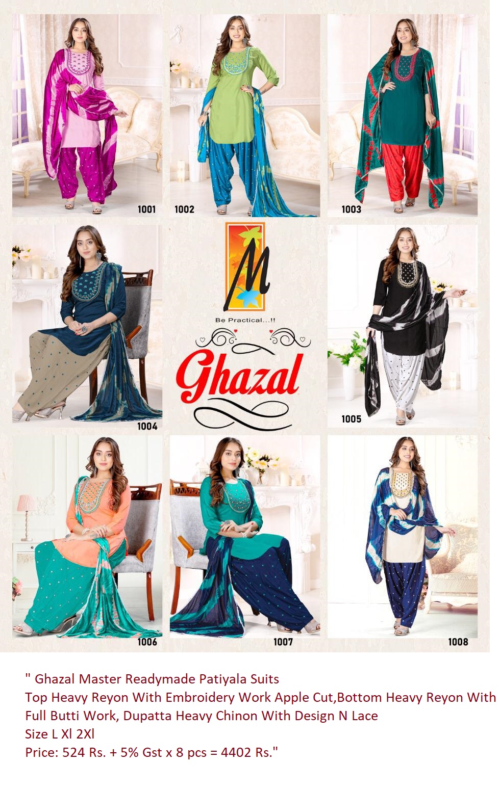 Master Ghazal Readymade Patiyala Dress Catalog Lowest Price
