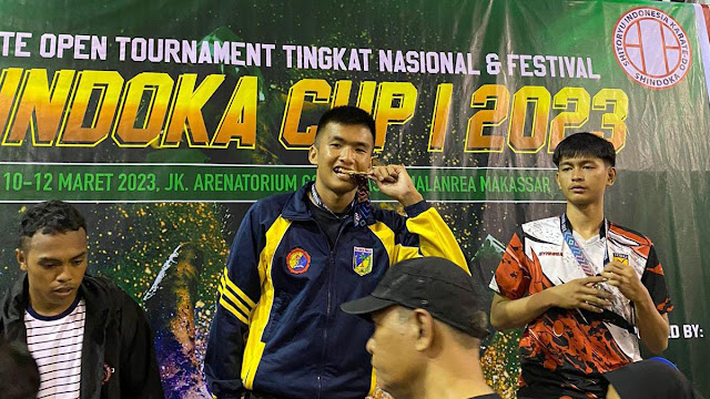 Aldo Putra Kabag SDM Polres Buol Sabet Medali Emas di Kejurnas Karate Shindoka Cup 