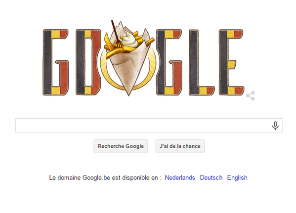 Google se met aux couleurs de la Belgique