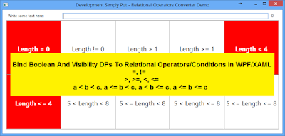 Bind Boolean And Visibility DPs To Relational Operators/Conditions In WPF/XAML