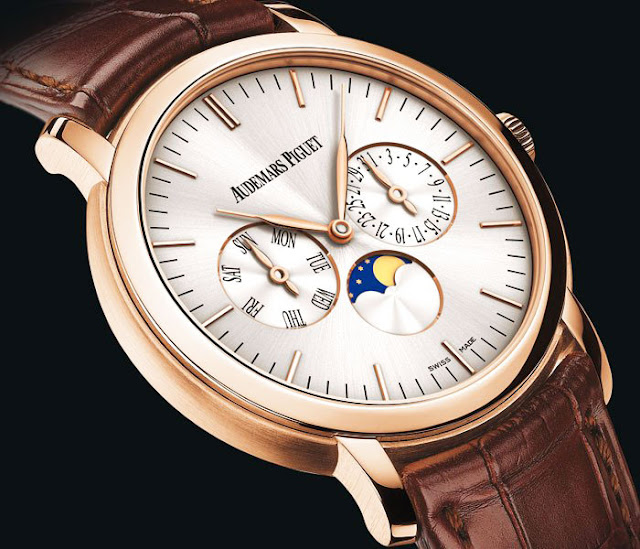 Stunning Swiss Replica Audemars Piguet Jules Audemars Moon Phase Calendar 18 Karat Pink Gold 39mm Watch Review