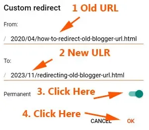 Blogger URL Permanent Redirect