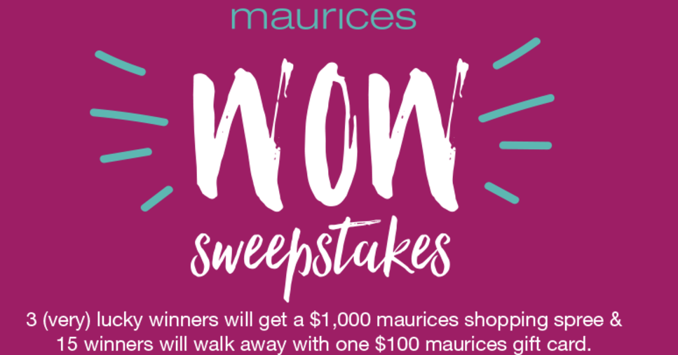 Maurices Clothing Gift Card Giveaway - 18 Winners win a ...