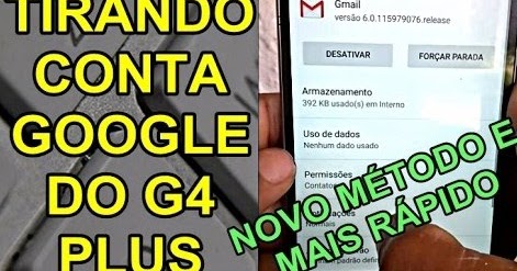 Como excluir uma conta do gmail no celular moto g6