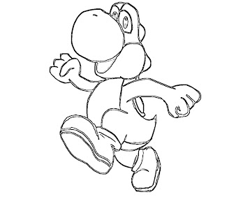 #2 Yoshi Coloring Page