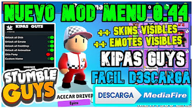 ✅NUEVO STUMBLE GUYS MOD 0.44 - KIPAS GUYS ACTUALIZADO, gemas infinitas, EMOTES y SKINS VISIBLES  