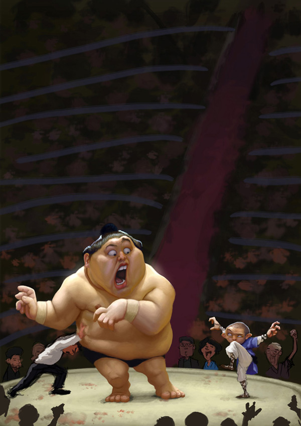 sumo caricature