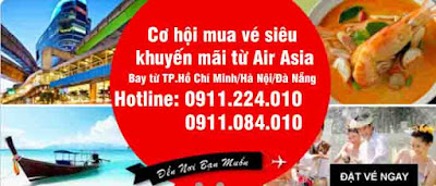  mua vé siêu khuyến mãi từ Air Asia