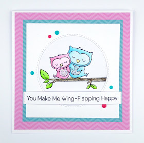 Cute owl couple card using Forever and Owlways stamps from MFT