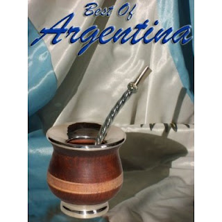 Argentinean Mate for Yerba Mate Herb Tea - In Algarrobo Tree Wood with fine details in Silver 800 (Alpaca) - With nickel and bronze straw, with filter