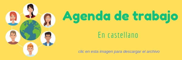 Agenda de trabajo, plantilla descargable gratuita para tutores