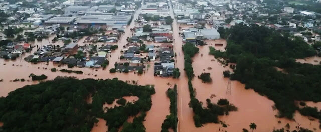 Porto Alegre inundada.