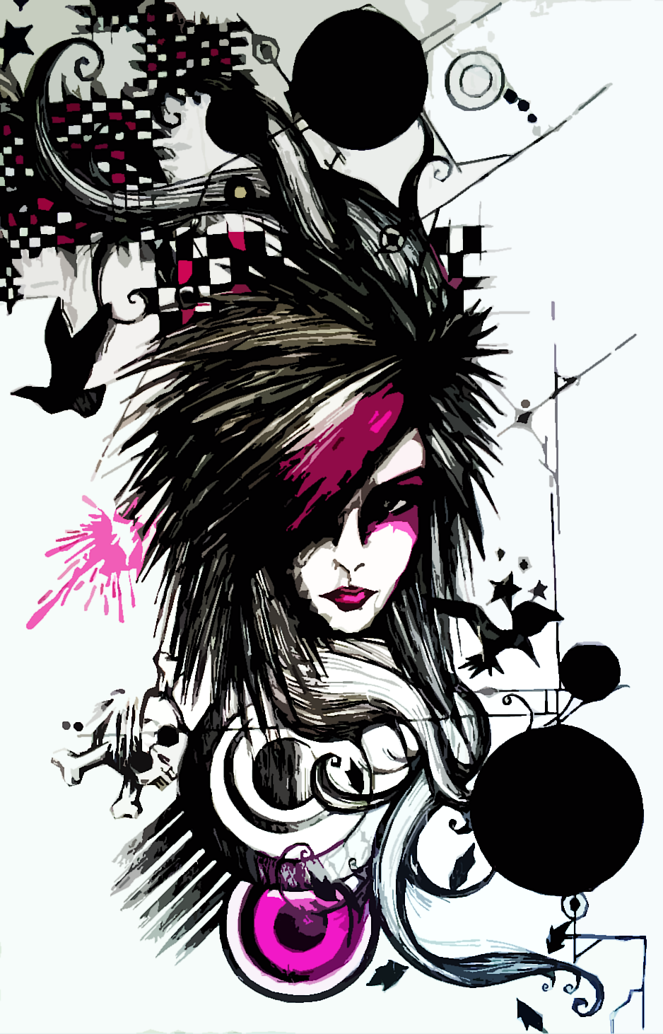 Chica emo  dibujada Imagenes  y Carteles