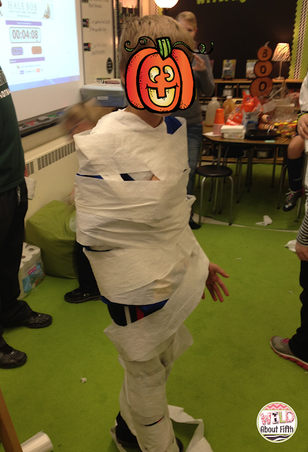 Kids love the mummy wrap game