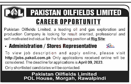 Pakistan Oilfields Limited POL Government Jobs 2023