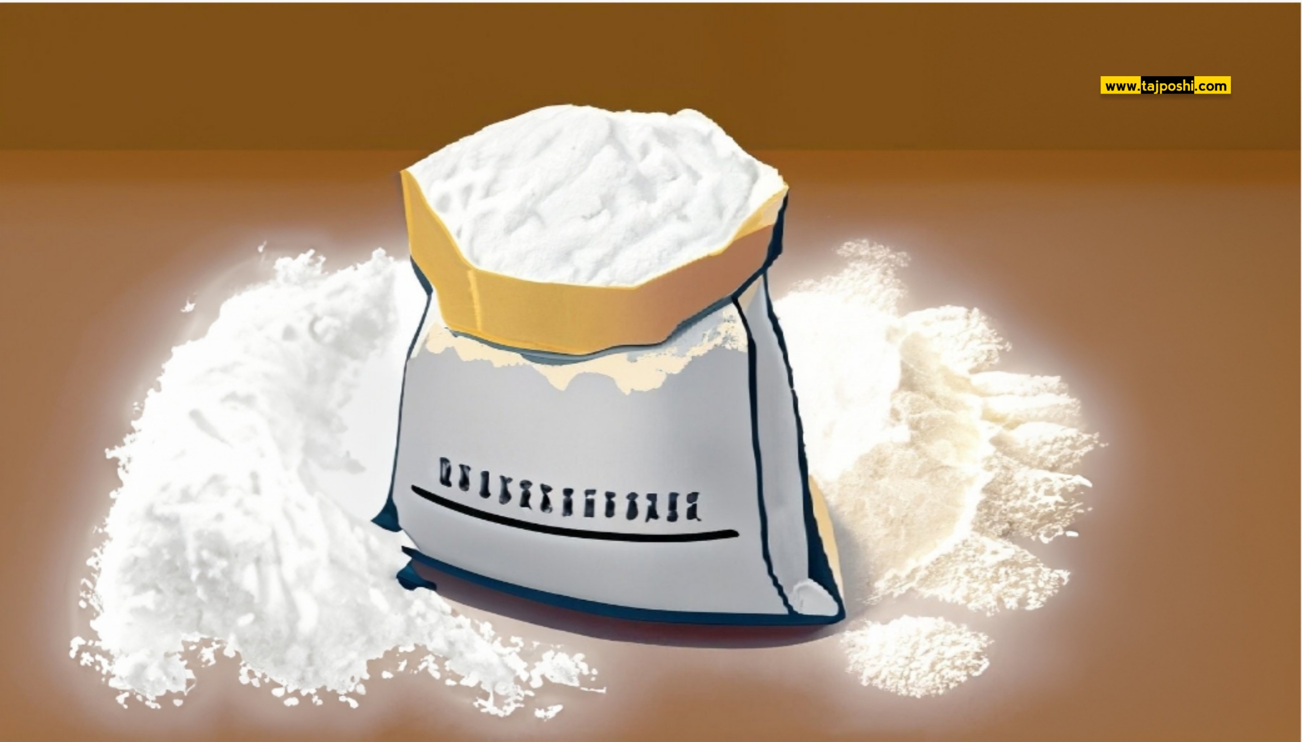 Packed wheat flour