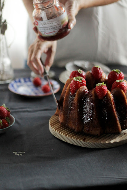 receta bizcocho de mermelada de fresas -kidsandchic