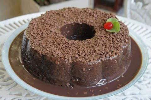 Bolo de chocolate de liquidificador 