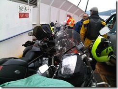 Group of like-minded riders on Kootenay Lake - just finished the 3A