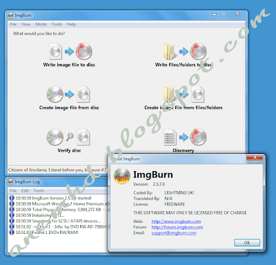 imgburn digunakan untuk membuat file ISO dari CD ataupun untuk ngburn file ISO ke CD