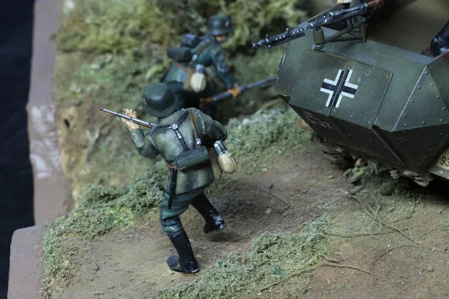 Figurine de l’armée allemande de Tamiya au 1/35.