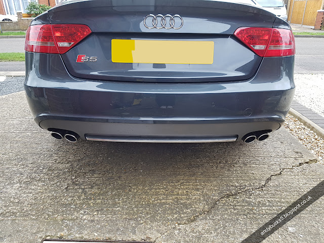 Audi S5 sportback rear view polished exhaust tips