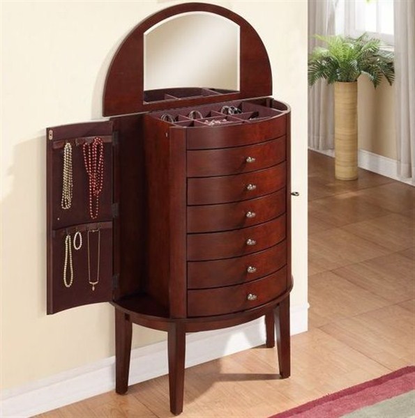 mahogany jewelry armoire