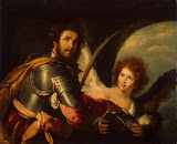 St Secundus and Angel by Bernardo Strozzi - Christianity, Religious Paintings from Hermitage Museum