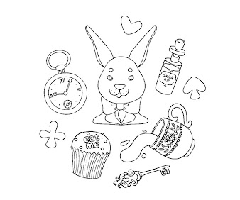 #2 Alice in Wonderland Coloring Page