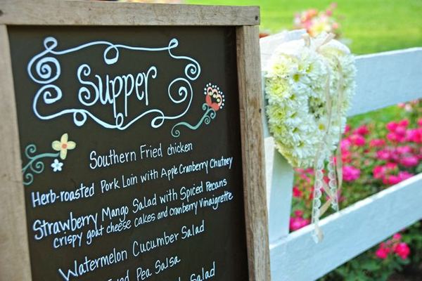 Southern Wedding Menu Photo via Pinterest