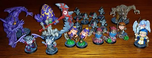 Super Dungeon Explore miniatures painted by Knitfink