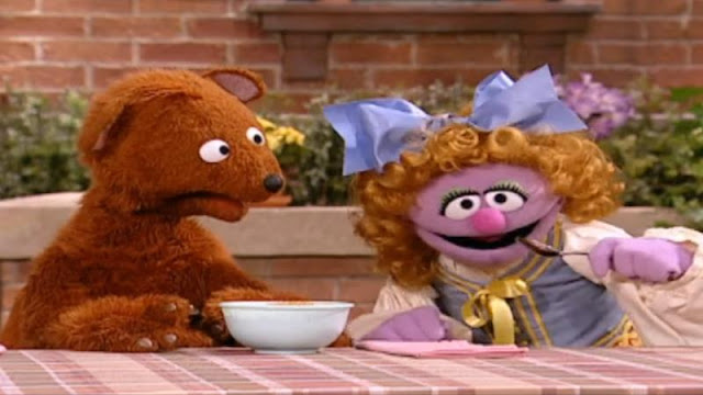 Sesame Street Episode 4066, Telly and Baby Bear Write an Updated Three Bear Story, Season 35.