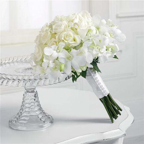 White Roses Wedding Flowers