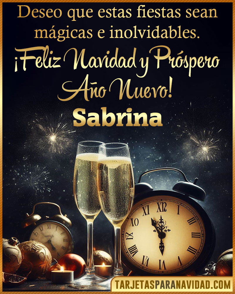 Feliz Navidad y Próspero Año Nuevo Sabrina