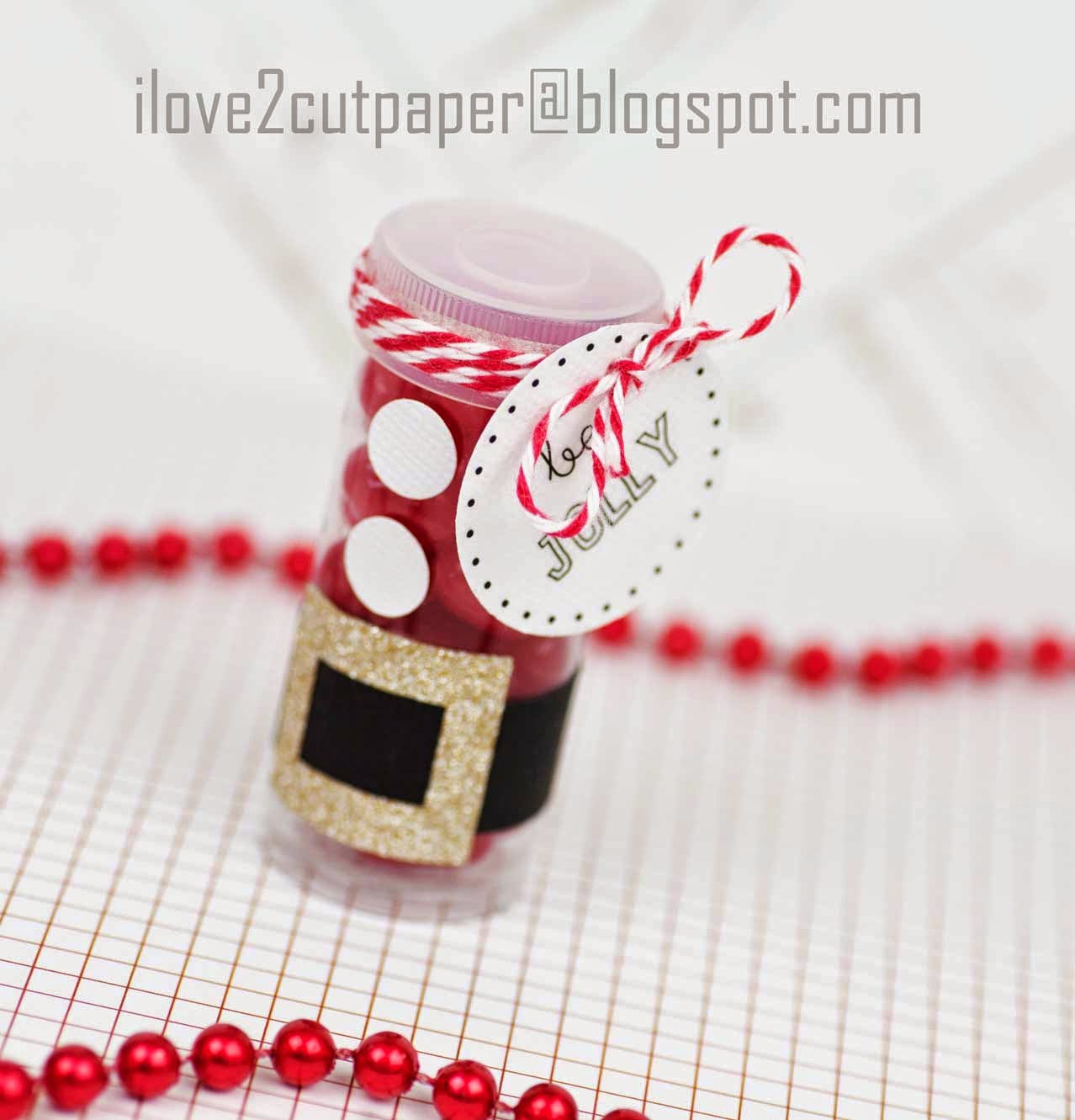 Santa Candy Tube Gift Idea