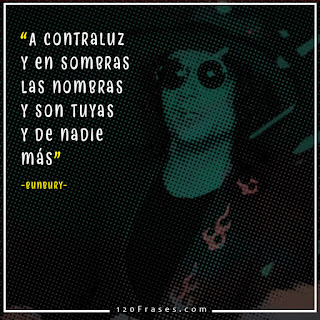 Fragmento del video de Bunbury "las palabras" con letra de la misma