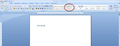 Cara Membuat Daftar Isi Rapih di Microsoft Word 2007 