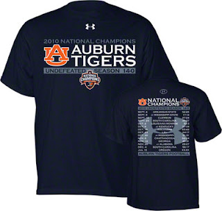 2010 Auburn Tigers National Champions Tee