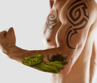 hawaian turtle forearm design for men