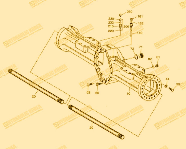 DL500 AXLE CASING - FRONT AXLE DL500 AXLE CASING - FRONT AXLE DL500 AXLE CASING - FRONT AXLE K9003493 CASING;AXLE 2.405-00230 SHAFT;STUB 2.120-00727 BOLT;FLAT HEAD 2.114-01253 WASHER 2.120-00736 SCREW;LOCKING 2.120-00737 SCREW;LOCKING 1.120-00185 PLUG;SCREW K9002821 O-RING 2.181-00494 PLUG 1.180-00137 O-RING K9002822 TUBE;SUCTION 2.120-00643 SCREW;PLUG 2.180-00346 O-RING K9000317 PLUG;SCREW 2.181-00495 PLUG 1.180-00137 O-RING 1.120-00180 PLUG;SCREW K9000333 RING;SEALING K9000239 VALVE;VENT 