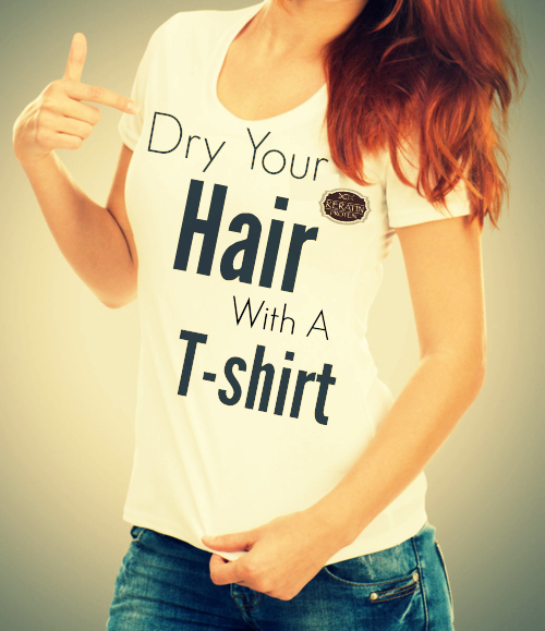 How to dry your hair with a tshirt instead of a towel by barbies beauty bits