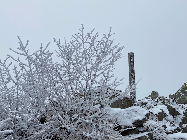 Snow on top Mt. Takatsuma in November